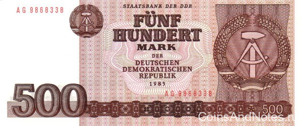 500 марок 1985 года. ГДР. р33