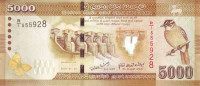 5000 рупий 2010 года. Шри-Ланка. р128а