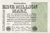 1 000 000 марок 09.08.1923 года. Германия. р102с