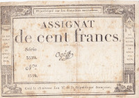 100 франков 07.01.1795 года. Франция. рА78(2)