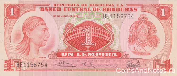 1 лемпира 1978 года. Гондурас. р62
