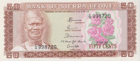 Банкнота 50 центов 1981 года. Сьерра-Леоне. р4d