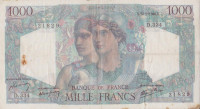 1000 франков 12.09.1946 года. Франция. р130а(46)