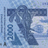2000 франков 2019 года. Кот-д`Ивуар. р116А(19)