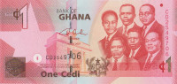 Банкнота 1 седи 01.07.2007 года. Гана. р37а