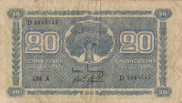 Банкнота 20 марок 1945 года. Финляндия. р78а(10)