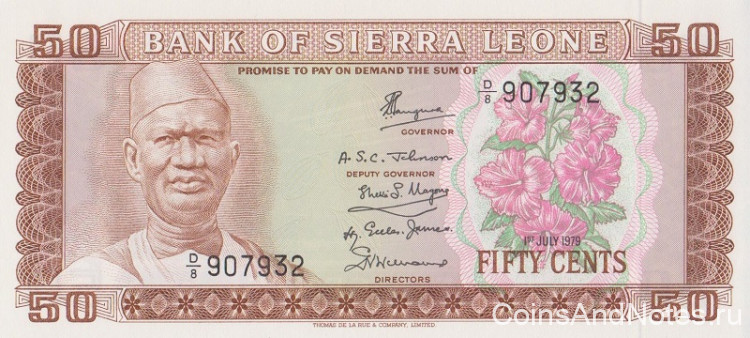 50 центов 1979 года. Сьерра-Леоне. р4с