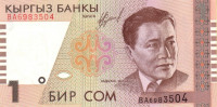 Банкнота 1 сом 1999 года. Киргизия. р15
