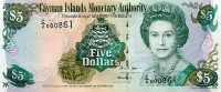 5 долларов 2005 года. Каймановы острова. р34b