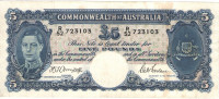 5 фунтов 1939-1952 годов. Австралия. р27b