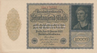Банкнота 10000 марок 19.01.1922 года. Германия. р72(2)