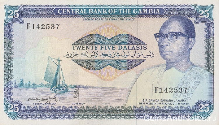 25 даласи 1987-1990 годов. Гамбия. р11с