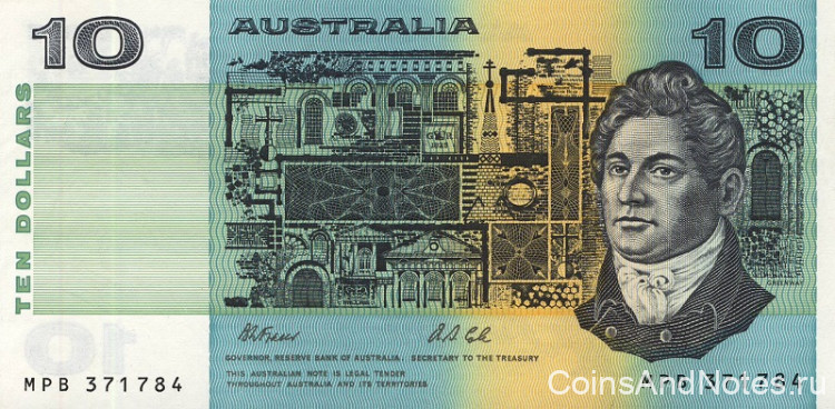 10 долларов 1991 года. Австралия. р45g