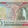 5 долларов 2000 года. Карибские острова. р37d