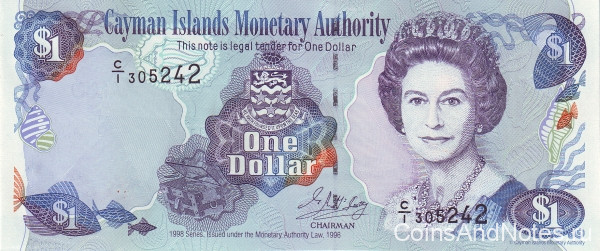 1 доллар 1998 года. Каймановы острова. р21а