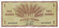 1 марка 1963 года. Финляндия. р98а(12)