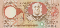 Банкнота 20 паанга 1995 года. Тонга. р35а