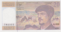 20 франков 1990 года. Франция. р151d