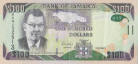 100 долларов 2021 года. Ямайка. р95(21)