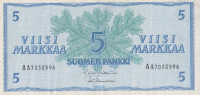 5 марок 1963 года. Финляндия. р99а(72)