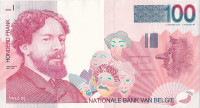 100 франков 1995-2001 годов. Бельгия. р147(1)