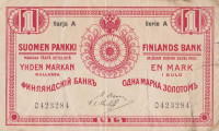 Банкнота 1 марка 1915 года. Финляндия. р16(8)