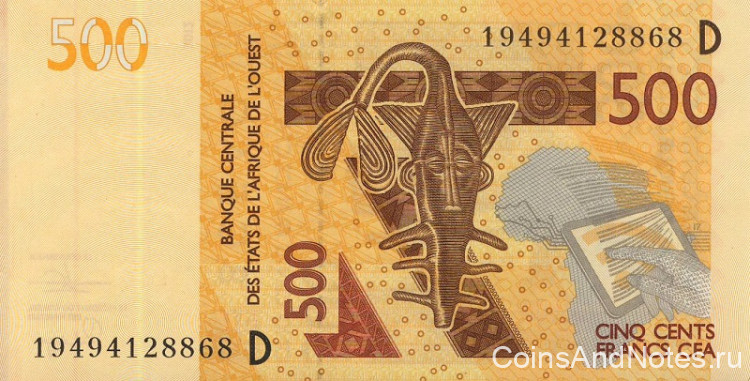 500 франков 2019 года. Мали. р419D(19)