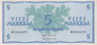 5 марок 1963 года. Финляндия. р99а(81)