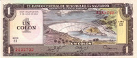 Банкнота 1 колон 19.06.1980 года. Сальвадор. р125b