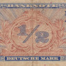 1/2 марки 1948 года. ФРГ. р1b