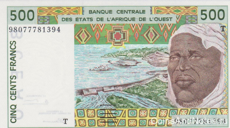 500 франков 1998 года. Того. р810Ti