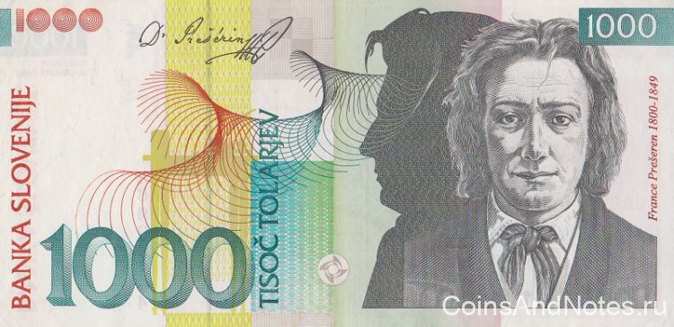 1000 толаров 2000 года. Словения. р22