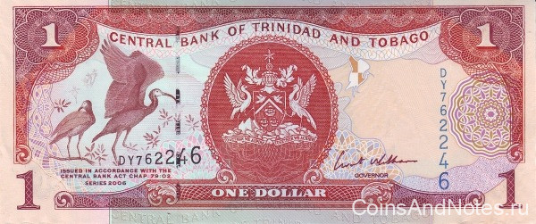 1 доллар 2006 года. Тринидад и Тобаго. р46