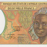 2000 франков 2000 года. Конго. р103Сg