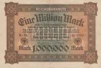 Банкнота 1 000 000 марок 20.02.1923 года. Германия. р86а