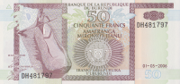50 франков 2006 года. Бурунди. р36f