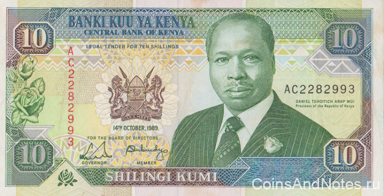 10 шиллингов 1983 года. Кения. р24а