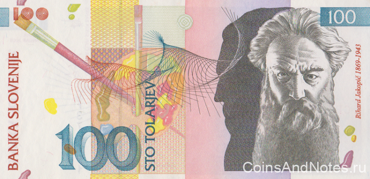 100 толаров 2003 года. Словения. р31