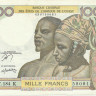 1000 франков 1959-65 годов. Сенегал. р703Кn
