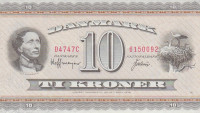 Банкнота 10 крон 1974 года. Дания. р44ai(2)