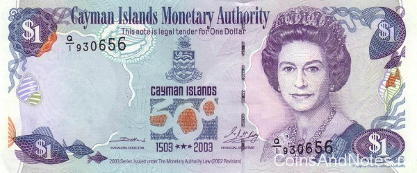 1 доллар 2003 года. Каймановы острова. р30