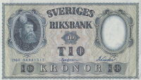 10 крон 1960 года. Швеция. р43h(2)