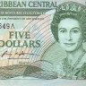 5 долларов 1988-1993 годов. Карибские острова. р22а1