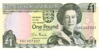 Банкнота 1 фунт 2000 года. Джерси. р26b