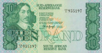 10 рандов 1978-1993 годов. ЮАР. р120а