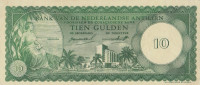 Банкнота 10 гульденов 1962 года. Нидерландские Антилы. р2