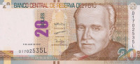Банкнота 20 солей 2018 года. Перу. р193