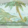 5 долларов 1988-1993 годов. Карибские острова. р22u