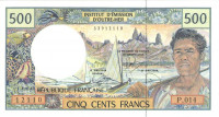500 франков 1990-2012 годов. Тихоокеанские территорийи. р1f