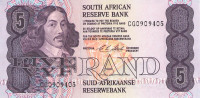 5 рандов 1978-1994 годов. ЮАР. р119с
